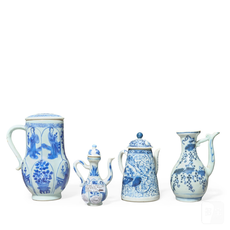 清康熙 青花器皿一組四件 | A GROUP OF FOUR BLUE AND WHITE VESSELS - 图2